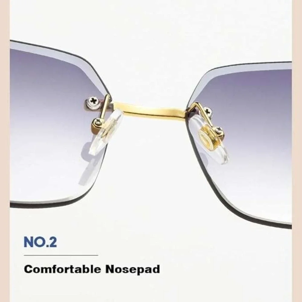 Men Sunglasses‎ Fashion Designer Blue Lens Gold Frame Street Wear Classic Lentes